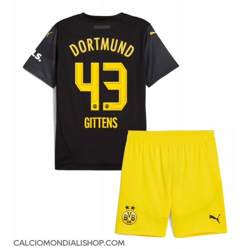 Maglie da calcio Borussia Dortmund Jamie Bynoe-Gittens #43 Seconda Maglia Bambino 2024-25 Manica Corta (+ Pantaloni corti)